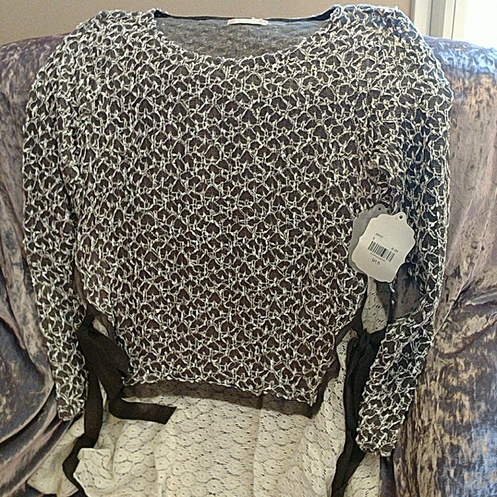 Altar'd State brown and cream sweater